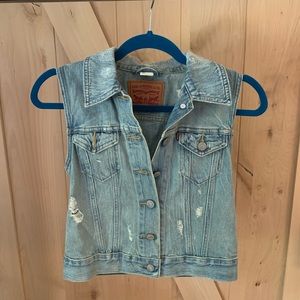 Levi’s Distressed Denim Vest